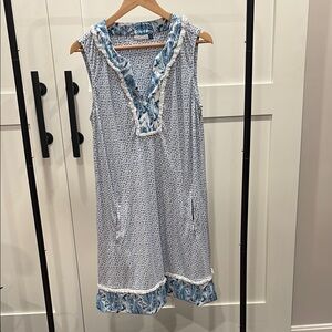 Cabana Life Blue Patterned Sleeveless Dress